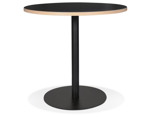 DT02350BLBL 5404028306765 Table bistrot ronde YOGI noire - à̃ 80 cm