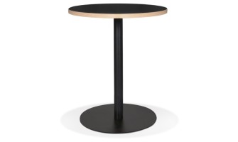 DT02370BLBL 5404028306802 Petite table bistrot ronde YOGI noire - à̃ 60 cm
