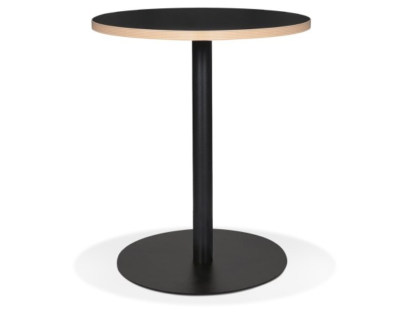 DT02370BLBL 5404028306802 Petite table bistrot ronde YOGI noire - à̃ 60 cm