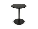 DT02390BLBL 5404028306840 Petite table bistrot ronde TOMY en pierre effet marbre et métal noir - à̃ 60 cm