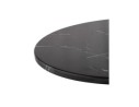 Petite table bistrot ronde TOMY en pierre effet marbre et métal noir - à 60 cm