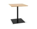 DT02900NABL 5404028320211 Table carrée design SUMO en bois finition naturelle et métal noir - 70x70 cm