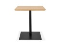 Table carrée design SUMO en bois finition naturelle et métal noir - 70x70 cm