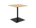 Table carrée design SUMO en bois finition naturelle et métal noir - 70x70 cm
