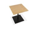 Table carrée design SUMO en bois finition naturelle et métal noir - 70x70 cm