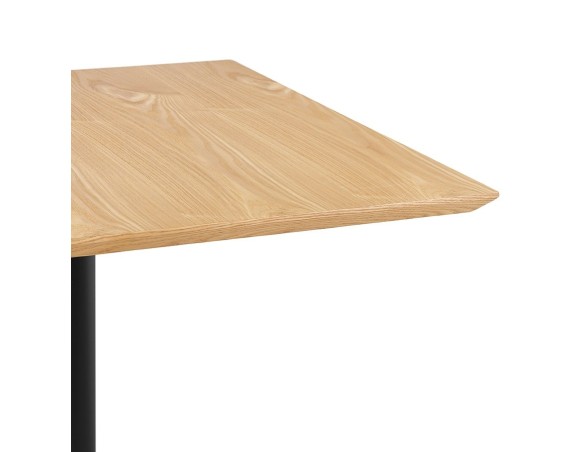 Table carrée design SUMO en bois finition naturelle et métal noir - 70x70 cm