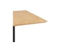 Table carrée design SUMO en bois finition naturelle et métal noir - 70x70 cm
