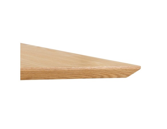 Table carrée design SUMO en bois finition naturelle et métal noir - 70x70 cm