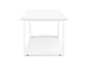 Grand bureau droit de direction GIMINI en bois et métal blanc - 180x90 cm