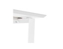 Grand bureau droit de direction GIMINI en bois et métal blanc - 180x90 cm