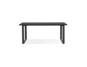 Grand bureau droit de direction GIMINI en bois et métal noir - 180x90 cm