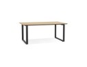 OT01570NABL 5404028323618 Grand bureau droit de direction GIMINI en bois finition naturelle et métal noir - 180x90 cm
