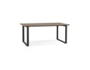 OT01580WABL 5404028323632 Grand bureau droit de direction GIMINI en bois finition Noyer et métal noir - 180x90 cm