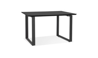 OT01650BLBL 5404028323779 Bureau de direction droit GIMINI en bois et métal noir - 130x70 cm