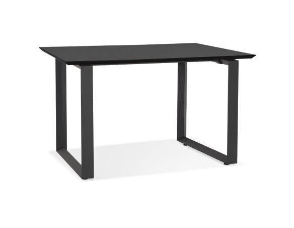 OT01650BLBL 5404028323779 Bureau de direction droit GIMINI en bois et métal noir - 130x70 cm