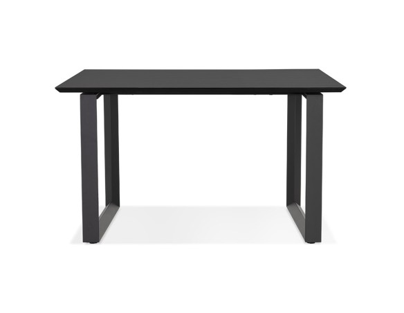 Bureau de direction droit GIMINI en bois et métal noir - 130x70 cm