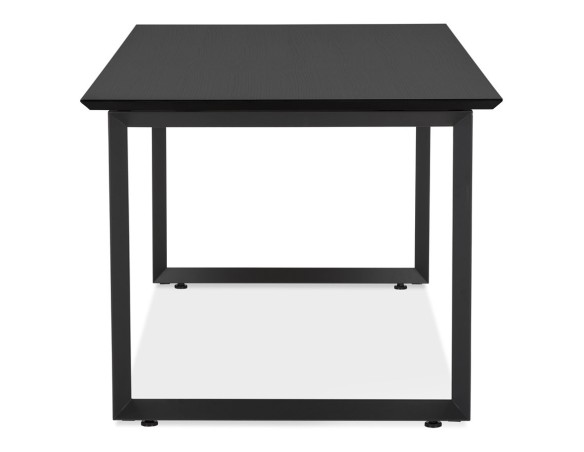 Bureau de direction droit GIMINI en bois et métal noir - 130x70 cm