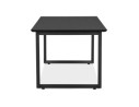 Bureau de direction droit GIMINI en bois et métal noir - 130x70 cm