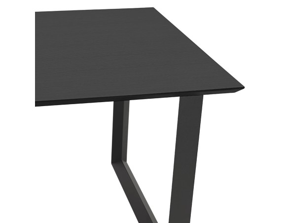 Bureau de direction droit GIMINI en bois et métal noir - 130x70 cm