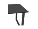 Bureau de direction droit GIMINI en bois et métal noir - 130x70 cm