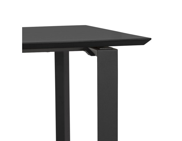 Bureau de direction droit GIMINI en bois et métal noir - 130x70 cm