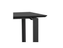 Bureau de direction droit GIMINI en bois et métal noir - 130x70 cm