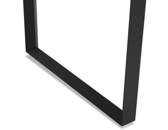 Bureau de direction droit GIMINI en bois et métal noir - 130x70 cm
