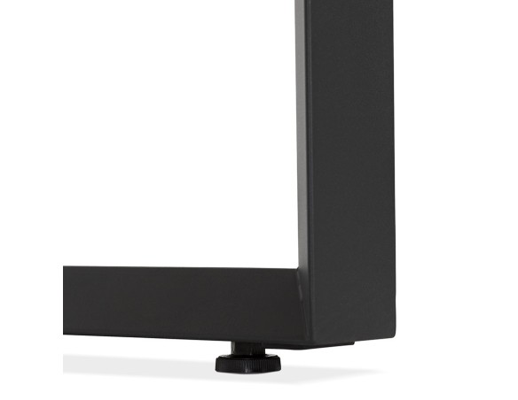 Bureau de direction droit GIMINI en bois et métal noir - 130x70 cm