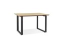 OT01660NABL 5404028323793 Bureau de direction droit GIMINI en bois finition naturelle et métal noir - 130x70 cm