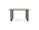 Bureau de direction droit GIMINI en bois finition naturelle et métal noir - 130x70 cm