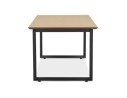 Bureau de direction droit GIMINI en bois finition naturelle et métal noir - 130x70 cm