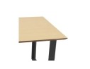 Bureau de direction droit GIMINI en bois finition naturelle et métal noir - 130x70 cm