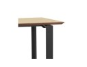 Bureau de direction droit GIMINI en bois finition naturelle et métal noir - 130x70 cm