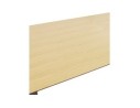 Bureau de direction droit GIMINI en bois finition naturelle et métal noir - 130x70 cm