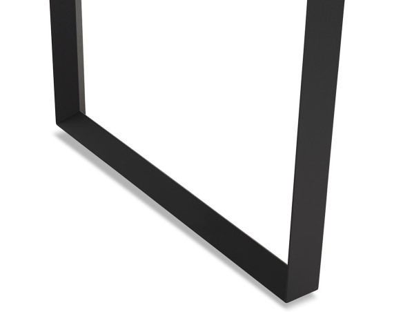 Bureau de direction droit GIMINI en bois finition naturelle et métal noir - 130x70 cm