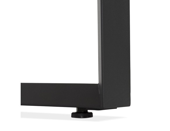 Bureau de direction droit GIMINI en bois finition naturelle et métal noir - 130x70 cm