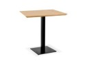 DT03380NABL 5404028343012 Petite table à diner carrée REGIS en bois finition naturelle et fonte noire - 70x70 cm