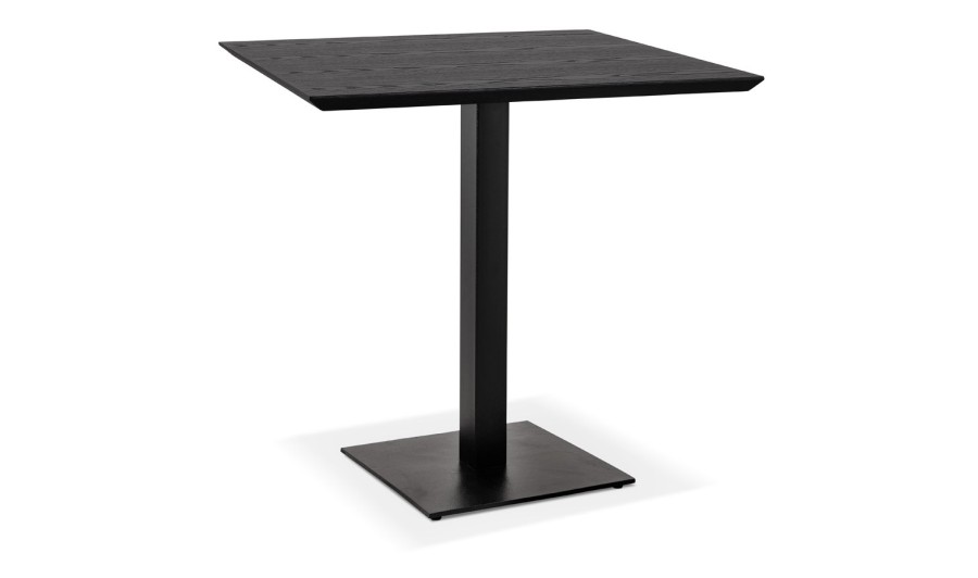 DT03390BLBL 5404028343036 Petite table à diner carrée REGIS en bois et fonte noire - 70x70 cm