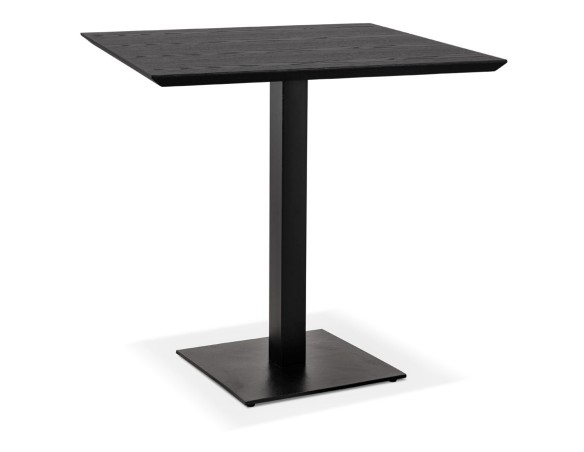DT03390BLBL 5404028343036 Petite table à diner carrée REGIS en bois et fonte noire - 70x70 cm