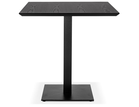 Petite table à diner carrée REGIS en bois et fonte noire - 70x70 cm