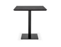 Petite table à diner carrée REGIS en bois et fonte noire - 70x70 cm