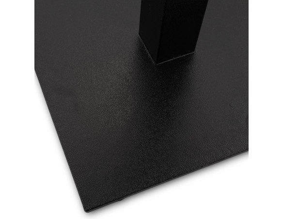Petite table à diner carrée REGIS en bois et fonte noire - 70x70 cm