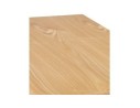 Petite table à diner carrée REGIS en bois finition naturelle et fonte blanche - 70x70 cm