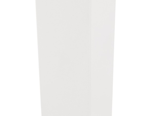 Petite table à diner carrée REGIS en bois finition naturelle et fonte blanche - 70x70 cm