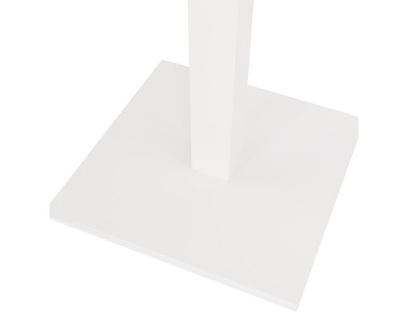 Petite table à diner carrée REGIS en bois finition naturelle et fonte blanche - 70x70 cm