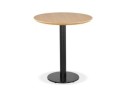 DT03430NABL 5404028343111 Petite table à diner BASTILLE ronde en bois finition naturelle et fonte noire - à̃ 60 cm