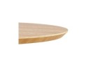 Petite table à diner BASTILLE ronde en bois finition naturelle et fonte noire - à 60 cm