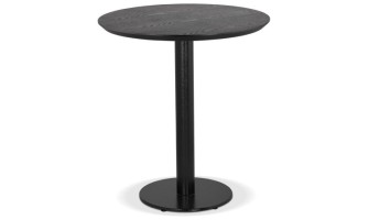 DT03440BLBL 5404028343135 Petite table à diner BASTILLE ronde en bois et fonte noire - à̃ 60 cm