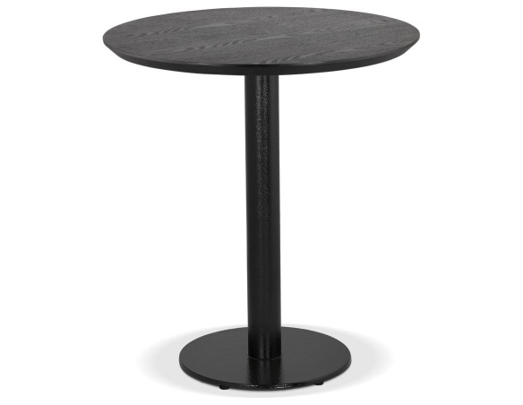 DT03440BLBL 5404028343135 Petite table à diner BASTILLE ronde en bois et fonte noire - à̃ 60 cm