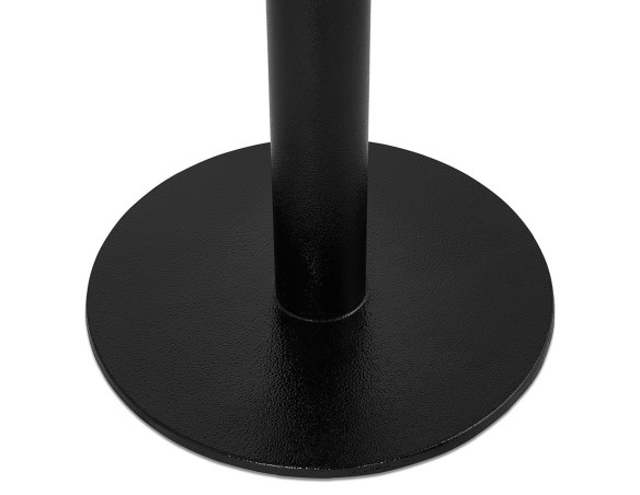 Petite table à diner BASTILLE ronde en bois et fonte noire - à 60 cm
